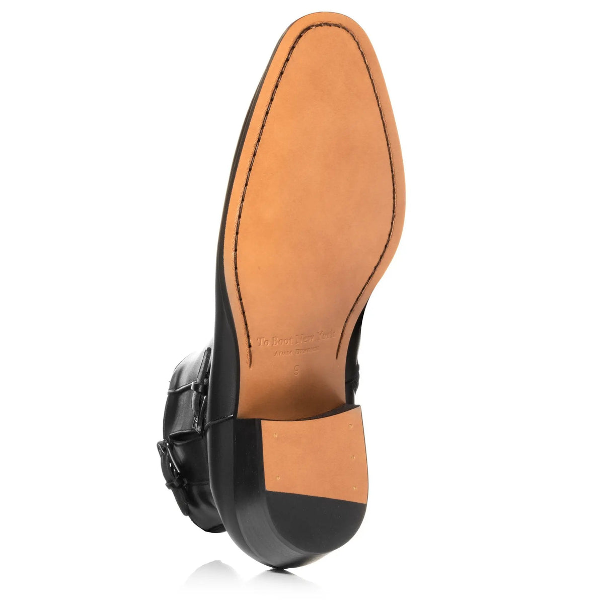 To Boot New York Bonn Black Calf Leather Double Buckle Zip Boot
