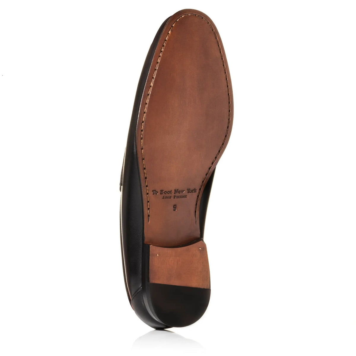 To Boot New York Aldrin Black Calf Leather Penny Loafer