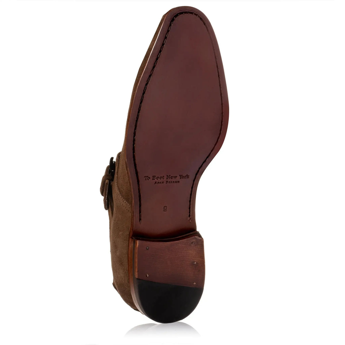 To Boot New York Bower Mid Brown Suede Monkstrap