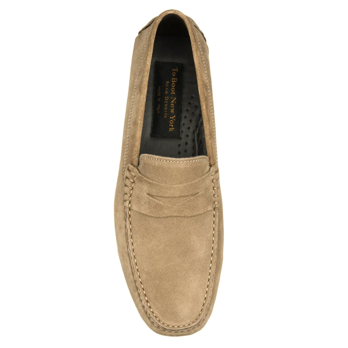 To Boot New York Mitchum Taupe Suede Driving Shoe