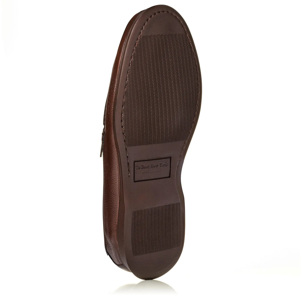 To Boot New York Kendall Brown Pebble Grain Luxury Casual Loafer