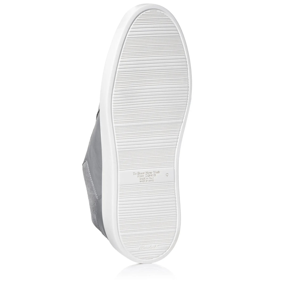 To Boot New York Oakmont Grey Leather & Suede Luxury Low-Top Sneakers
