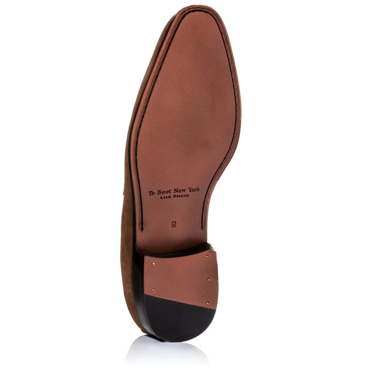To Boot New York Tesoro Mid Brown Suede Slip-On Penny Loafer
