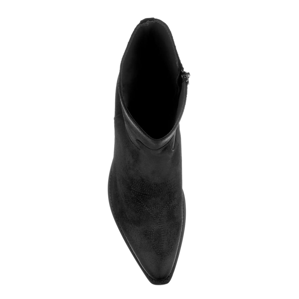 To Boot New York Atticus Black Suede Western Zip Boot