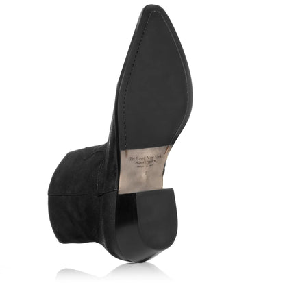 To Boot New York Atticus Black Suede Western Zip Boot