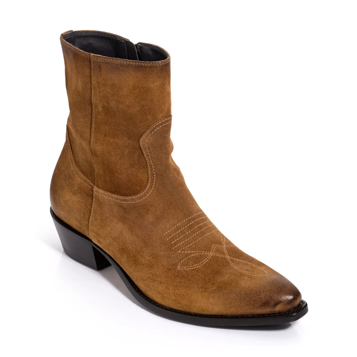 To Boot New York Atticus Whiskey Suede Western Zip Boot
