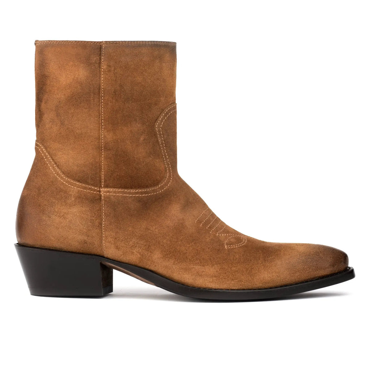 To Boot New York Atticus Whiskey Suede Western Zip Boot
