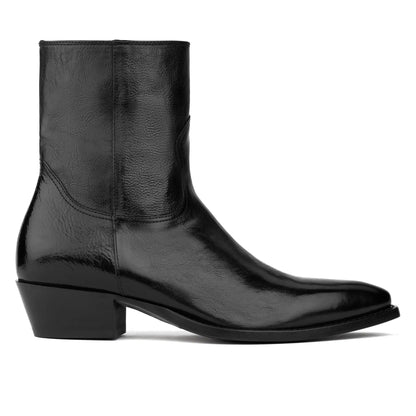To Boot New York Augustus Black Leather Western Boot