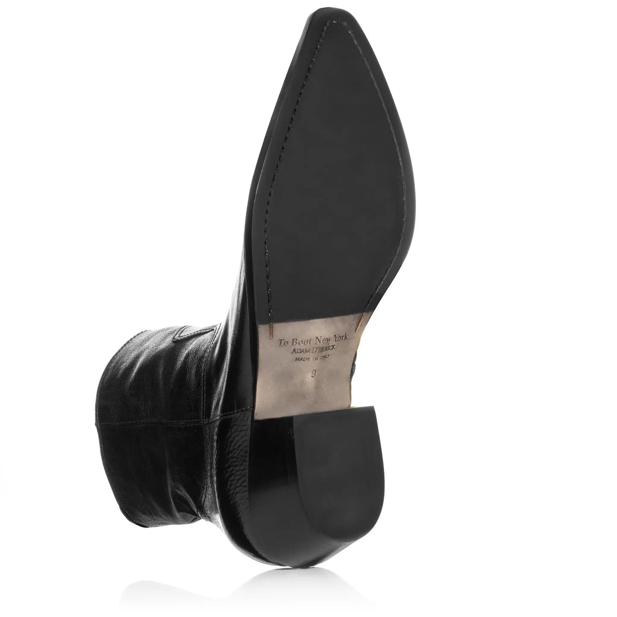 To Boot New York Augustus Black Leather Western Boot