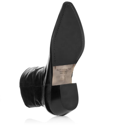 To Boot New York Augustus Black Leather Western Boot