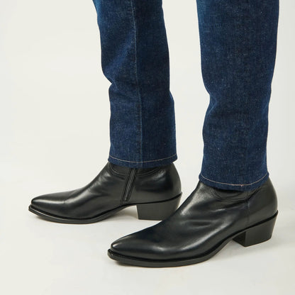 To Boot New York Augustus Black Leather Western Boot