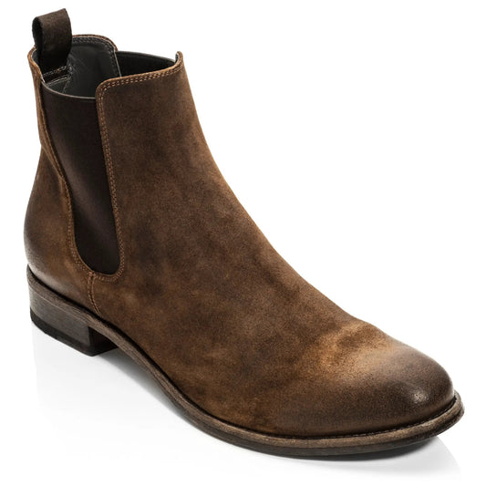 To Boot New York Bedell Mid Brown Waxed Suede Chelsea Boot