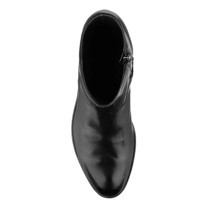 To Boot New York Belvedere Black Calf Leather Zip Boot