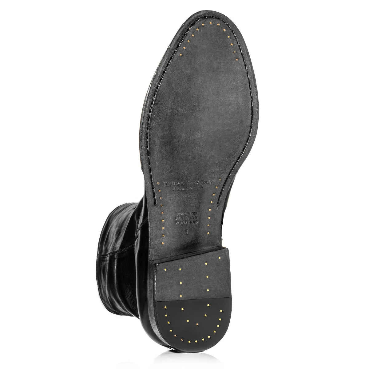 To Boot New York Belvedere Black Calf Leather Zip Boot