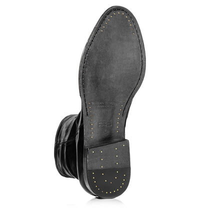 To Boot New York Belvedere Black Calf Leather Zip Boot