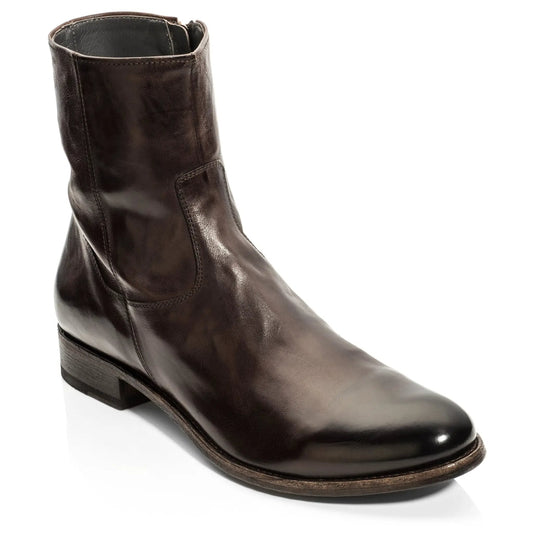 To Boot New York Belvedere Dark Brown Calf Leather Zip Boot