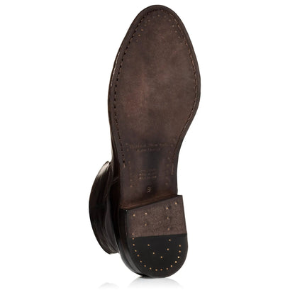 To Boot New York Belvedere Dark Brown Calf Leather Zip Boot