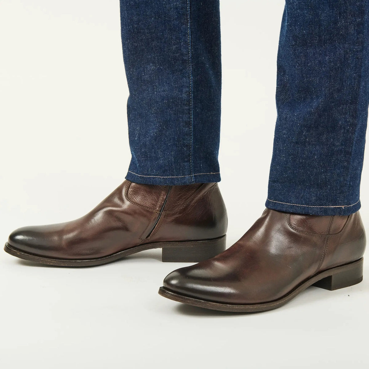 To Boot New York Belvedere Dark Brown Calf Leather Zip Boot