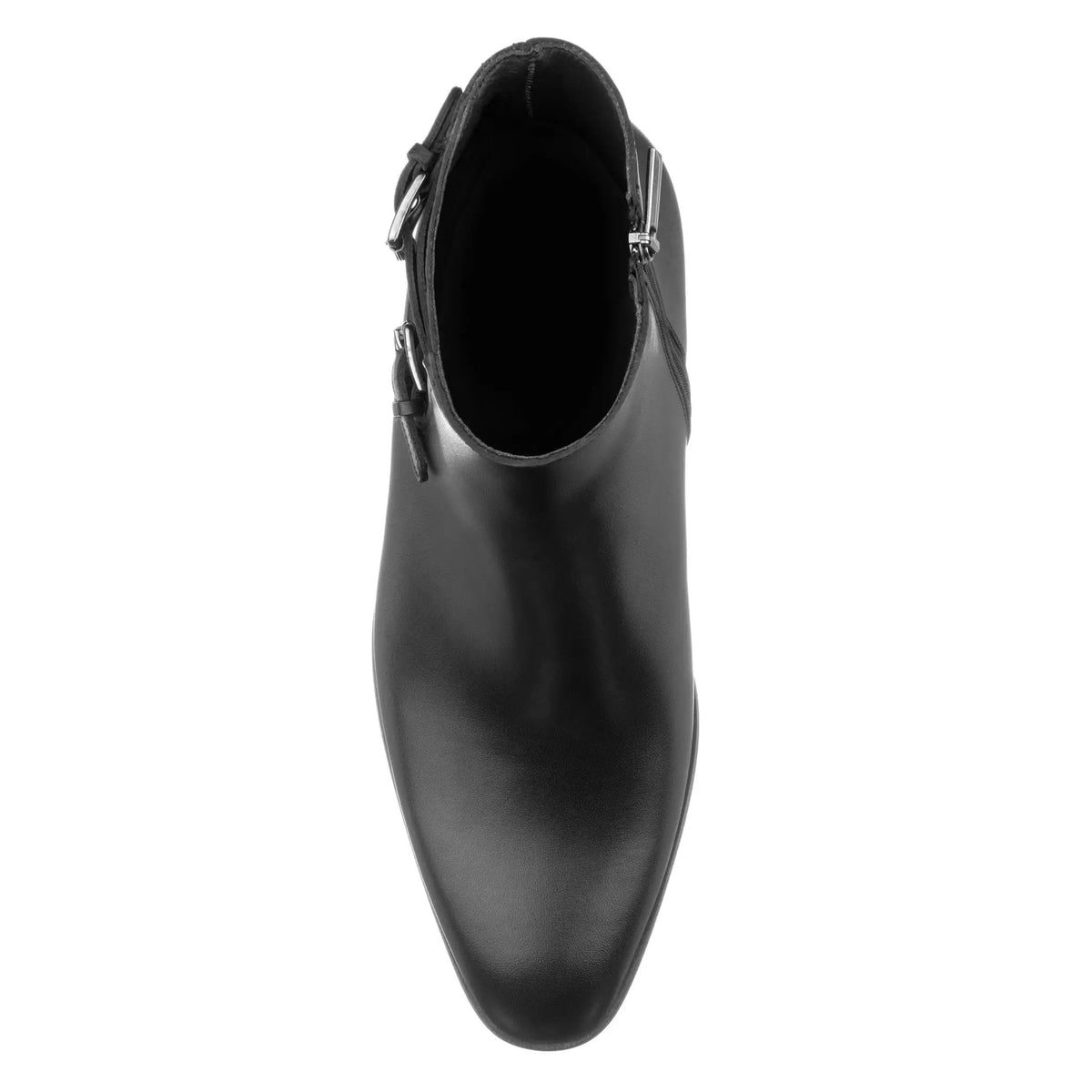 To Boot New York Bonn Black Calf Leather Double Buckle Zip Boot