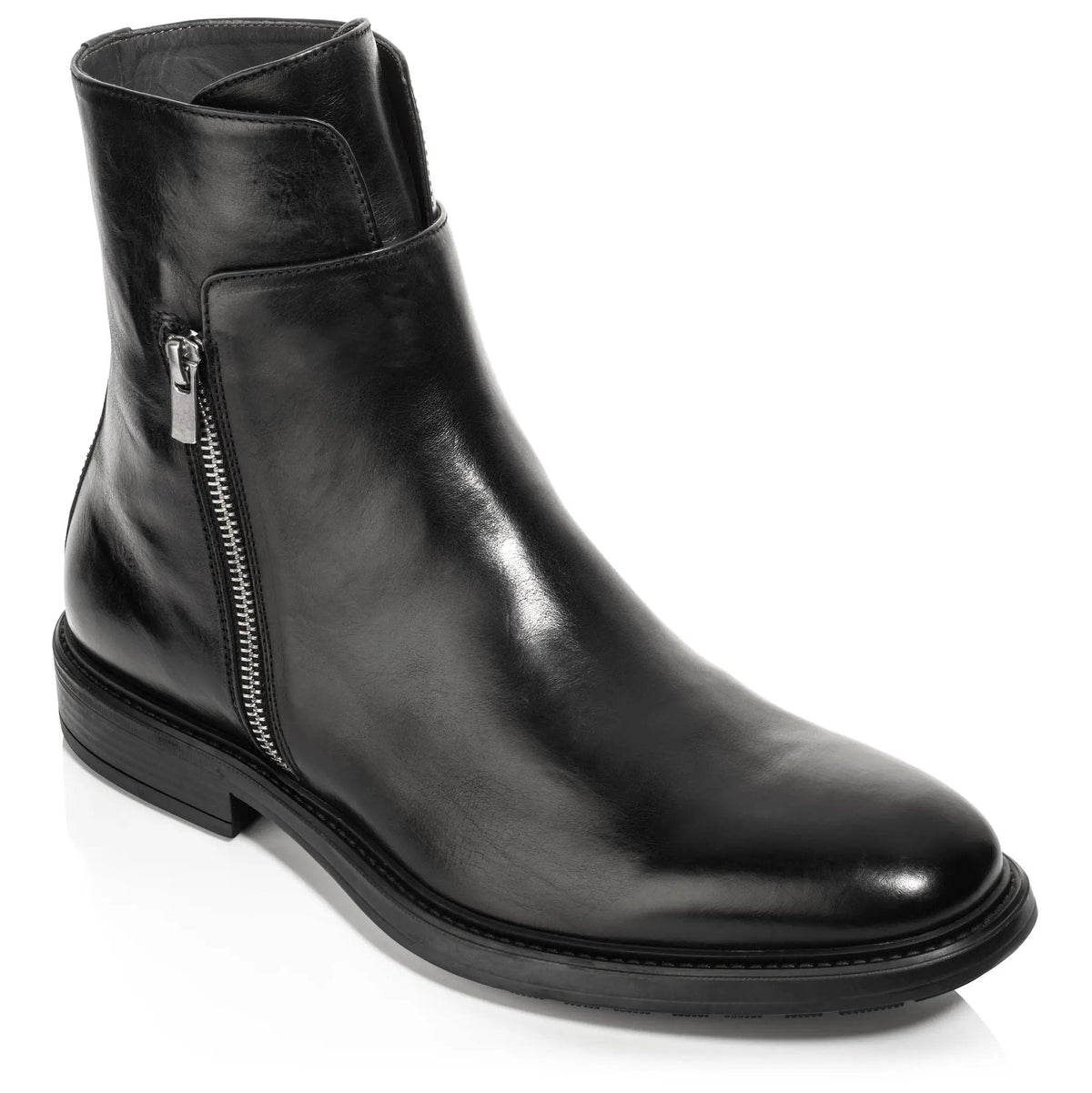 To Boot New York Boyd Black Calf Zip Boot