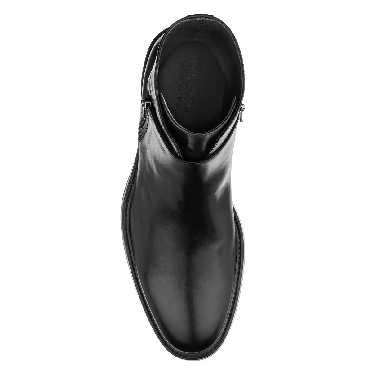 To Boot New York Boyd Black Calf Zip Boot