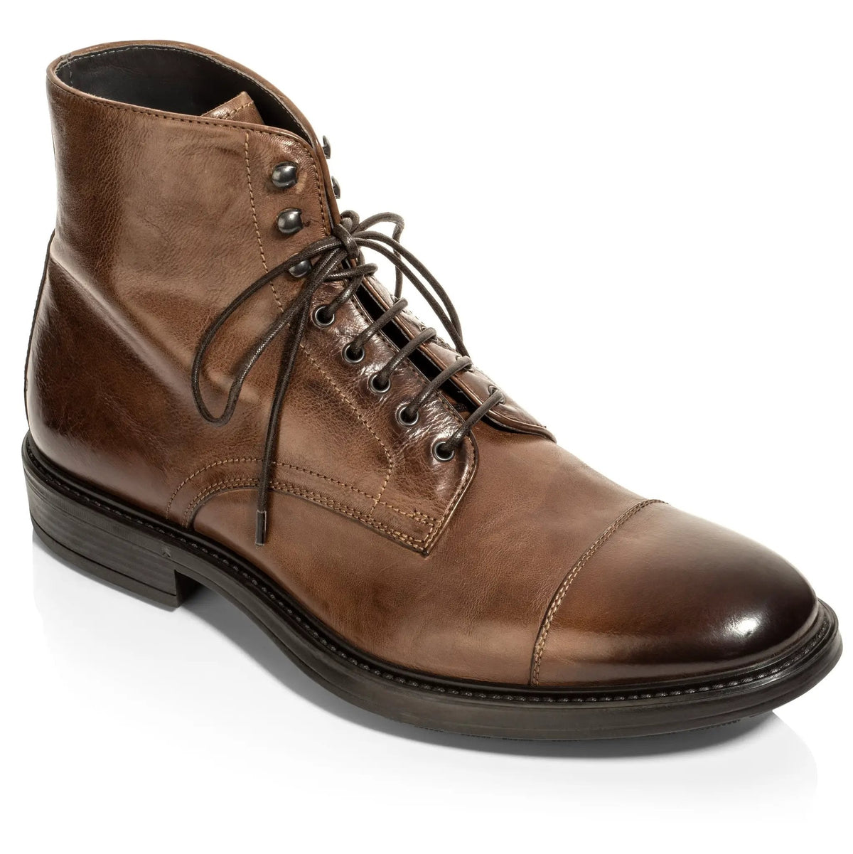 To Boot New York Burkett Cognac Cap Toe Lace-Up Boot