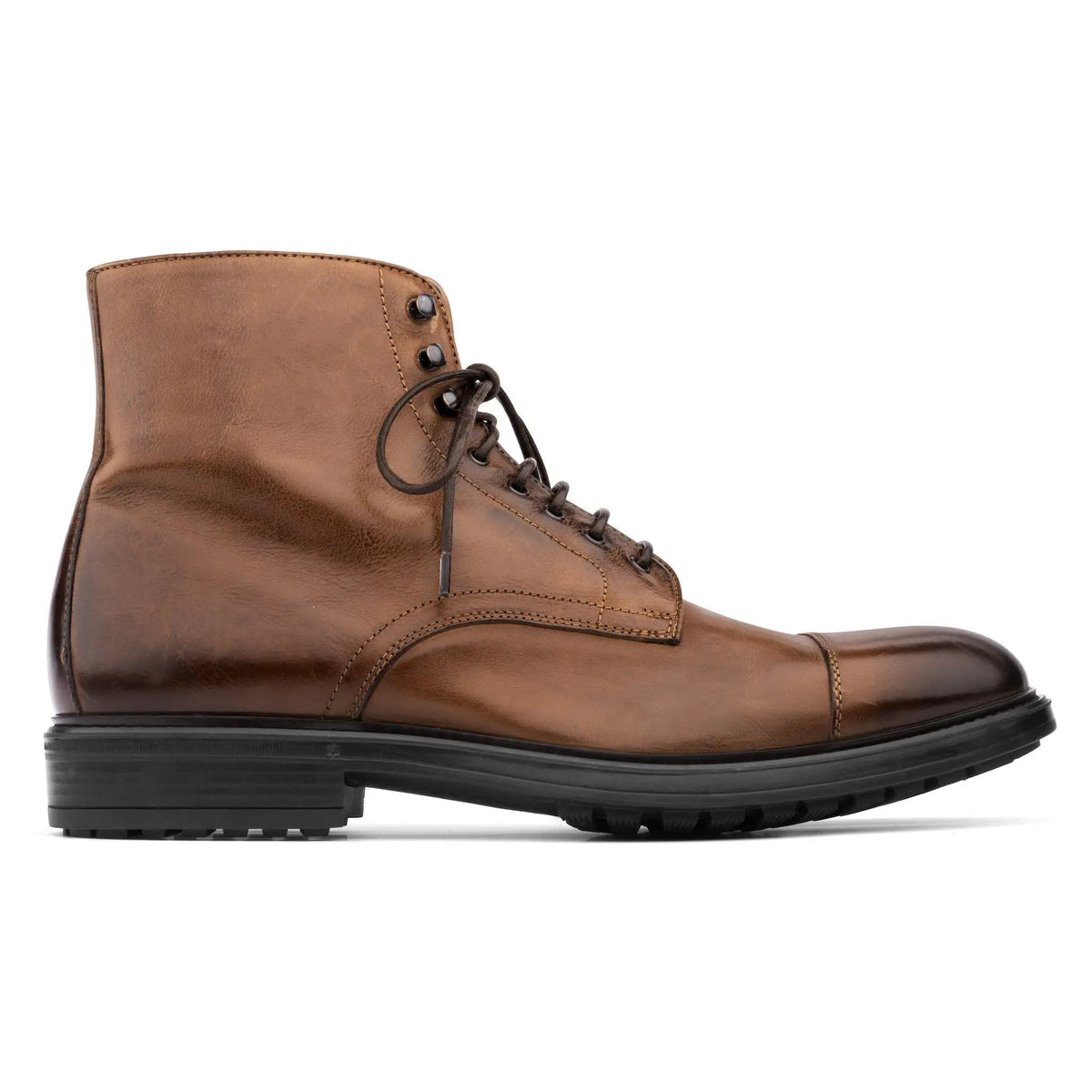 To Boot New York Burkett Cognac Cap Toe Lace-Up Boot