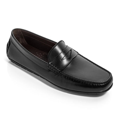To Boot New York Adelaide Black Calf Leather Driving Shoe