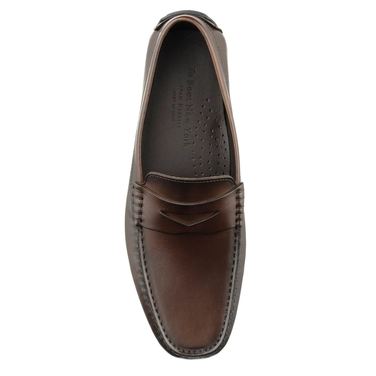 To Boot New York Adelaide Dark Brown Calf Leather Driving Shoe