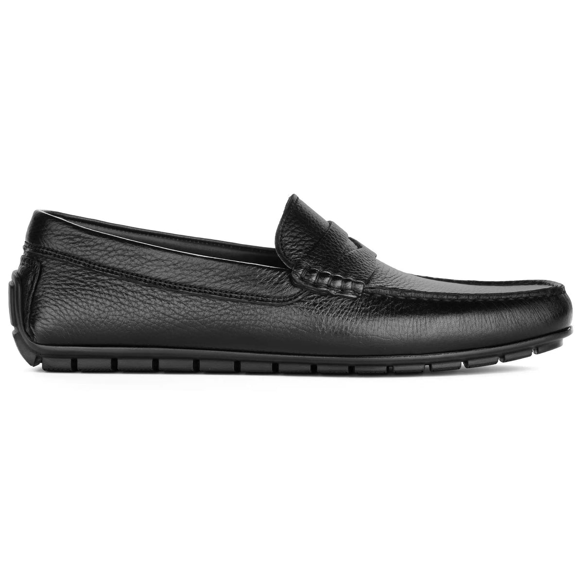 To Boot New York Admiral Black Deerskin Leather Penny Moccasin Driving Shoe