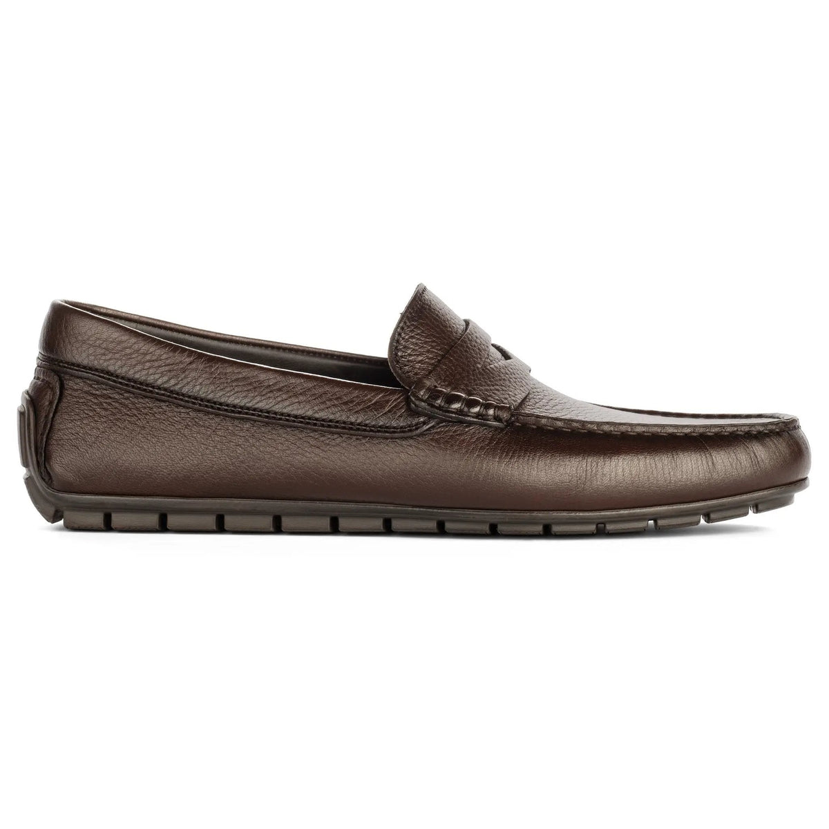 To Boot New York Admiral Dark Brown Deerskin Leather Penny Moccasin Driving Shoe