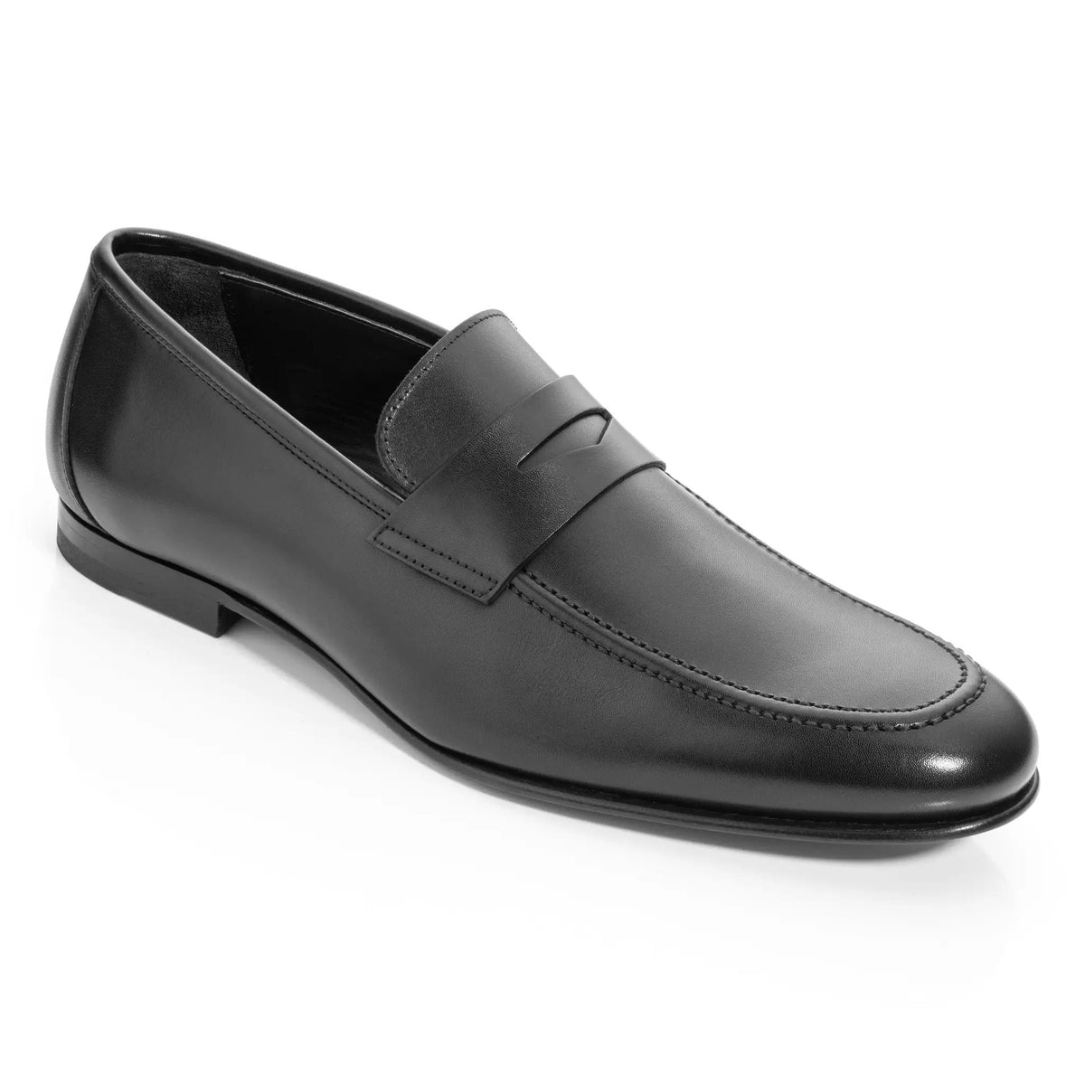 To Boot New York Aldrin Black Calf Leather Penny Loafer