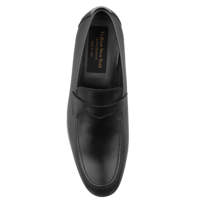To Boot New York Aldrin Black Calf Leather Penny Loafer