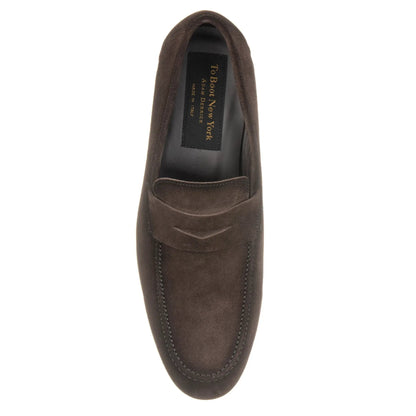 To Boot New York Aldrin Brown Aero Suede Penny Loafer