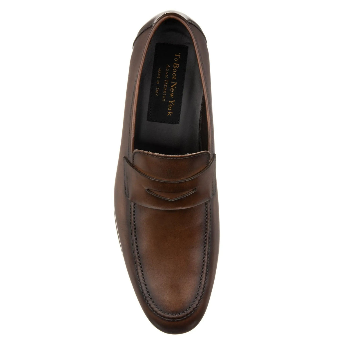To Boot New York Aldrin Brown Calf Leather Penny Loafer