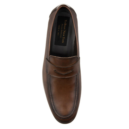 To Boot New York Aldrin Brown Calf Leather Penny Loafer