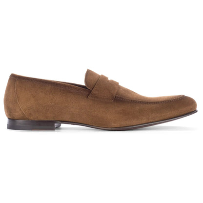 To Boot New York Aldrin Mid Brown Suede Penny Loafer