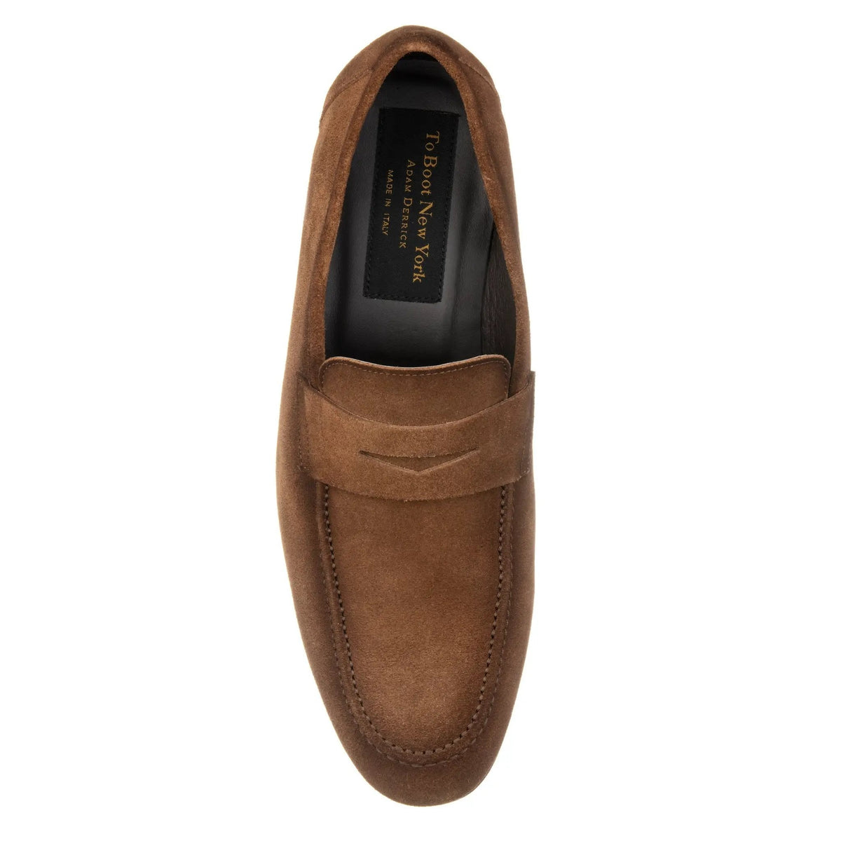 To Boot New York Aldrin Mid Brown Suede Penny Loafer