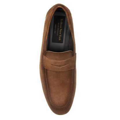 To Boot New York Aldrin Mid Brown Suede Penny Loafer