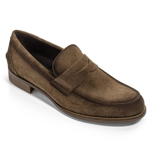 To Boot New York Atlantis Brown Box Suede Penny Loafer
