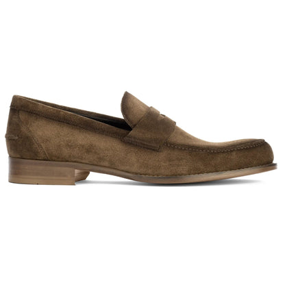 To Boot New York Atlantis Brown Box Suede Penny Loafer