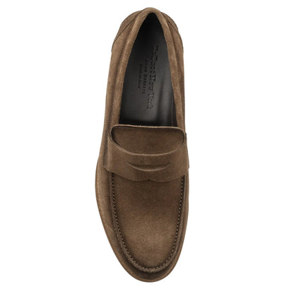 To Boot New York Atlantis Brown Box Suede Penny Loafer