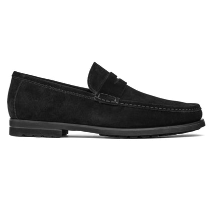 To Boot New York Belfast Black Suede Penny Loafer