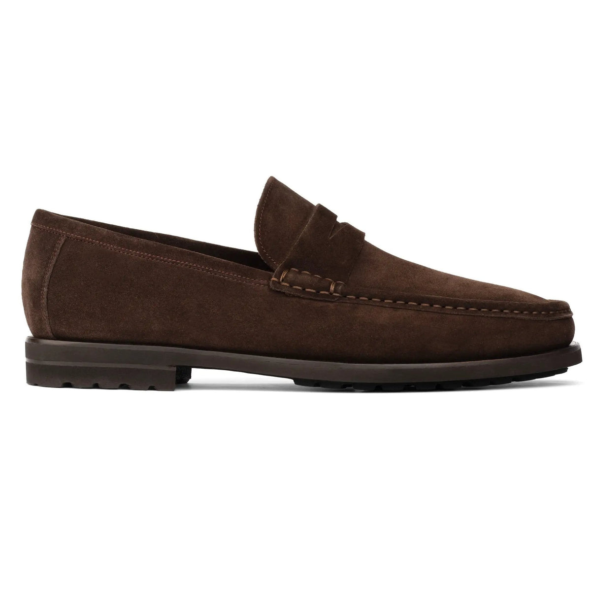 To Boot New York Belfast Dark Brown Suede Penny Loafer
