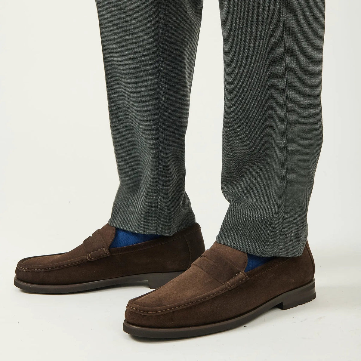 To Boot New York Belfast Dark Brown Suede Penny Loafer