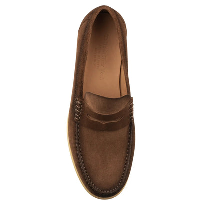 To Boot New York Bennett Brown Suede College Penny Loafer