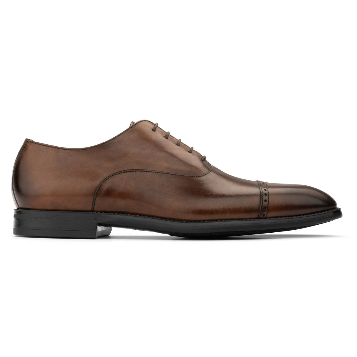To Boot New York Alessio Burnished Brown Cap Toe Balmoral Oxford