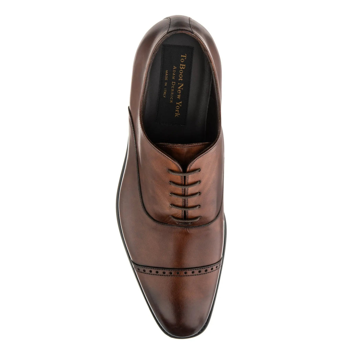 To Boot New York Alessio Burnished Brown Cap Toe Balmoral Oxford