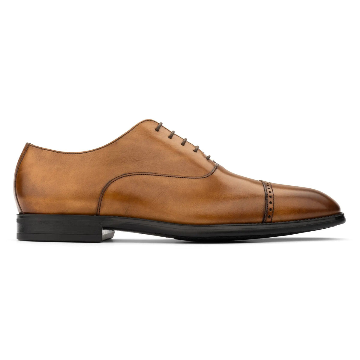 To Boot New York Alessio Burnished Tan Cap Toe Balmoral Oxford