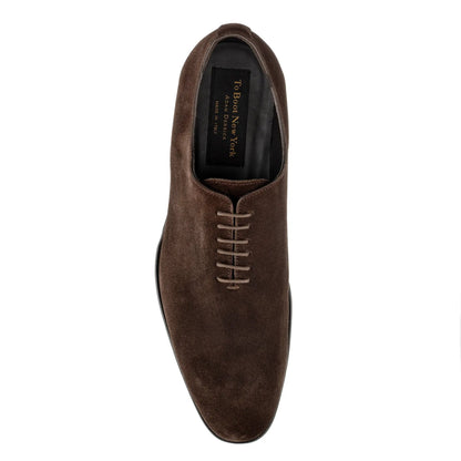 To Boot New York Chamberlain Brown Suede One-Piece Lace-Up Balmoral